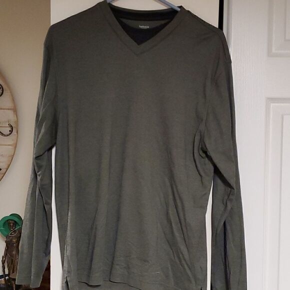 Men's layered look long sleeve tshirt - Picture 1 of 5